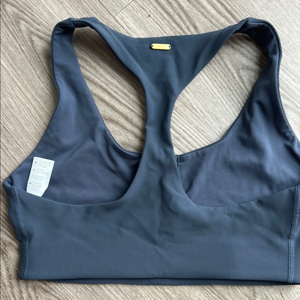 l*space Navy Blue Ribbed Racerback Sports Bra - Picture 4 of 4